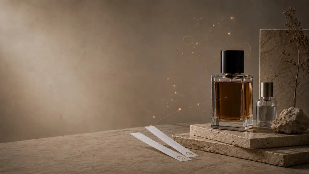 Olvara still life of perfume bottles